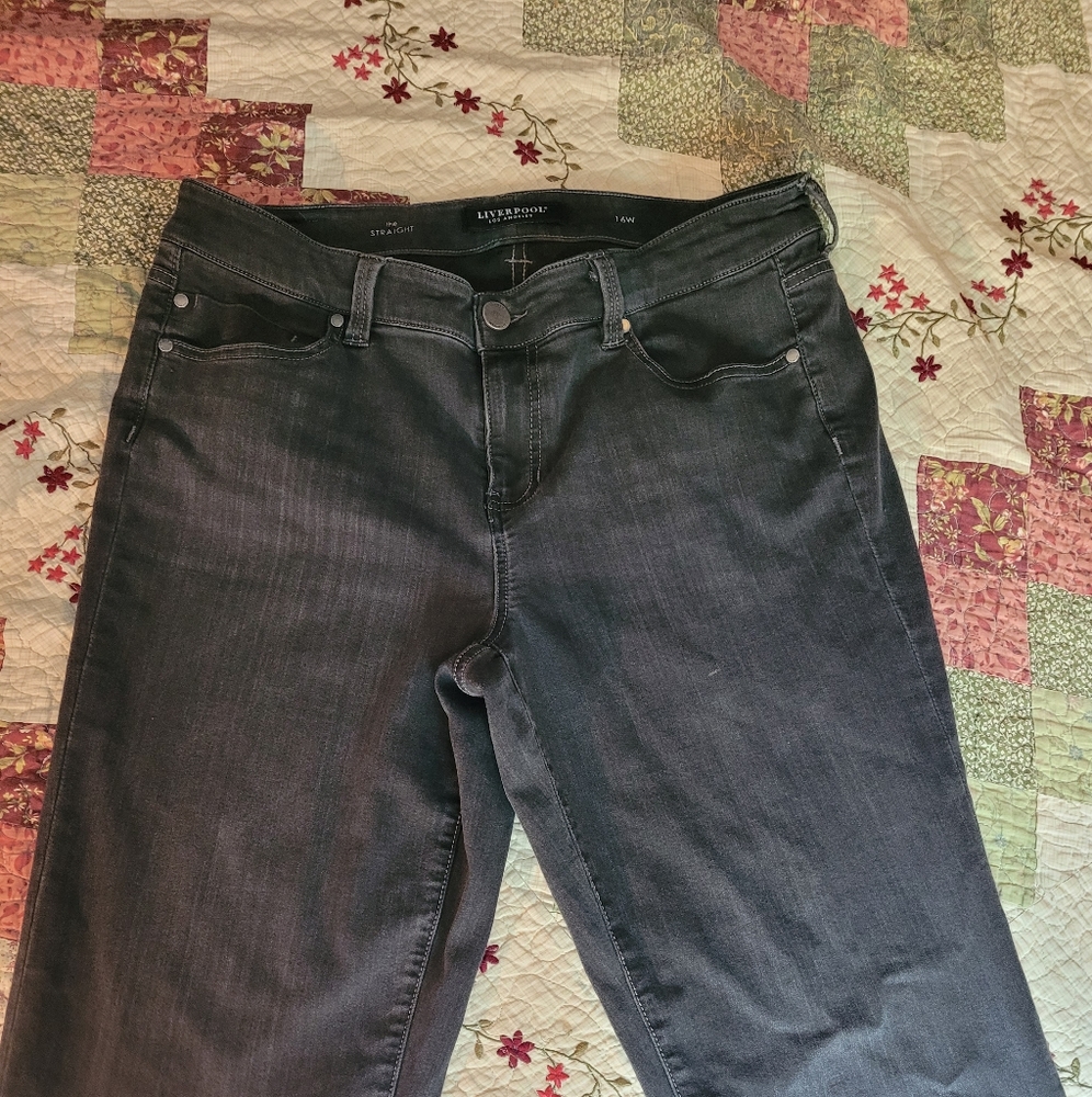 LIVERPOOL Los Angeles faded black jeans size 16W